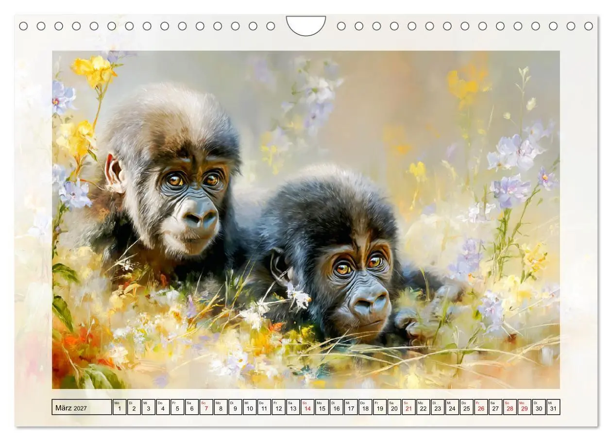 Bild: 9783516797763 | Gorillas. Wilde Kinderstube im Dschungel (Wandkalender 2027 DIN A4...