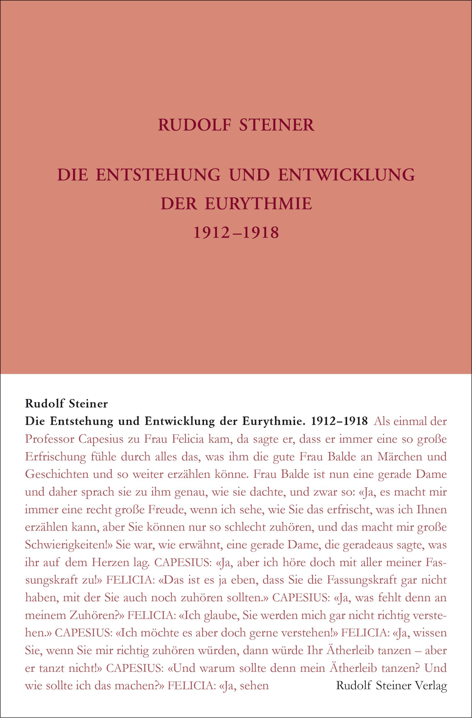 Cover: 9783727427763 | Die Entstehung und Entwicklung der Eurythmie 1912-1918 | Steiner