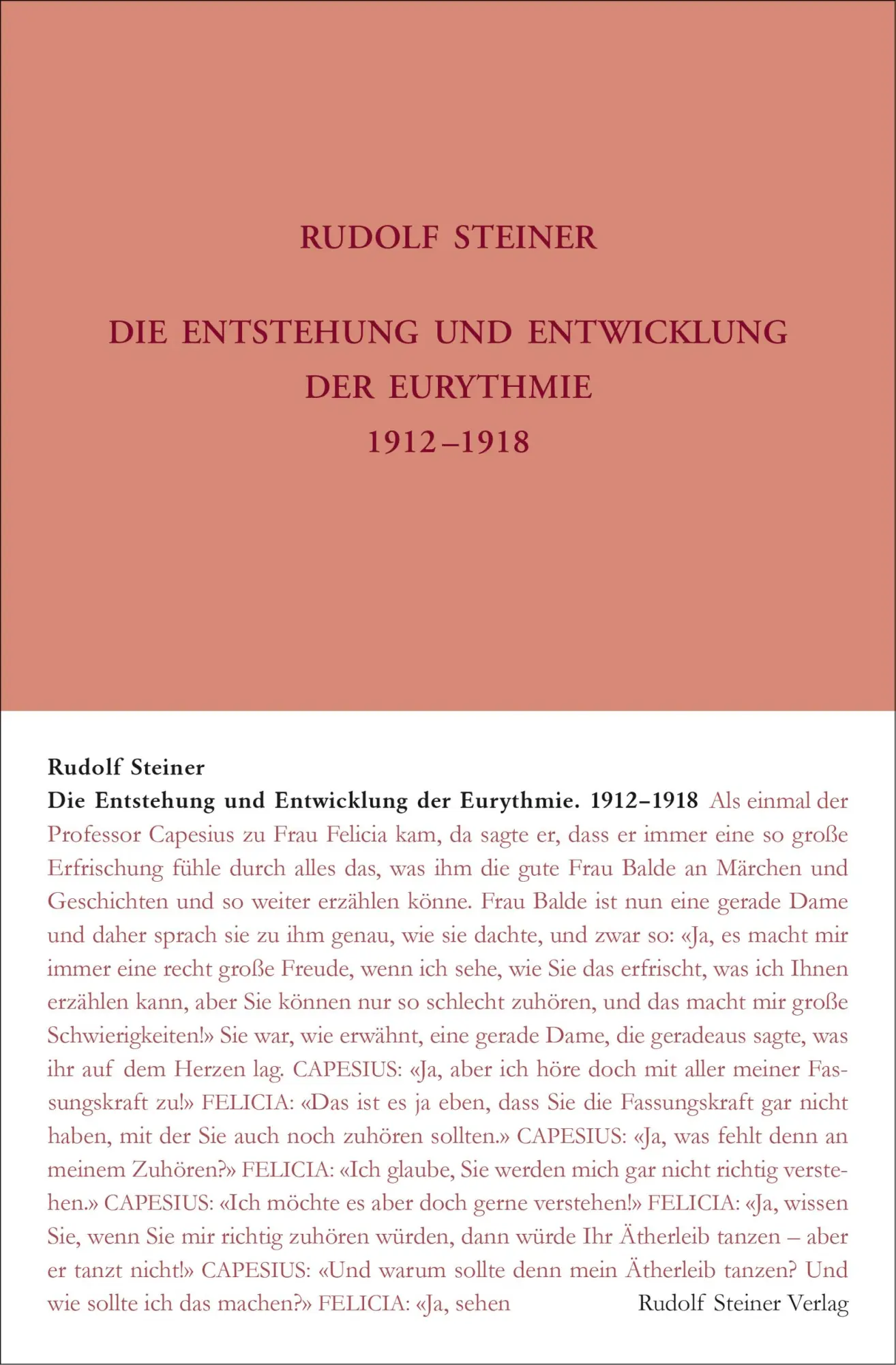 Cover: 9783727427763 | Die Entstehung und Entwicklung der Eurythmie 1912-1918 | Steiner