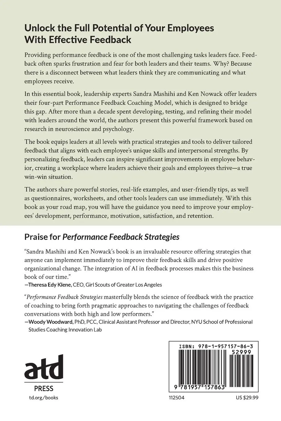 Rückseite: 9781957157863 | Performance Feedback Strategies | Driving Successful Behavior Change