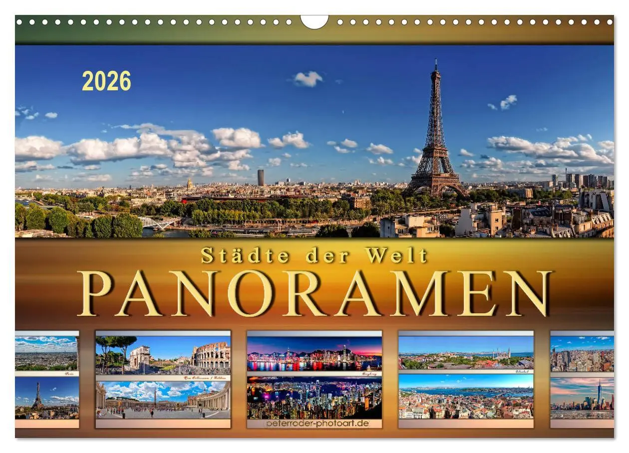 Cover: 9783457907863 | Städte der Welt, Panoramen (Wandkalender 2026 DIN A3 quer),...