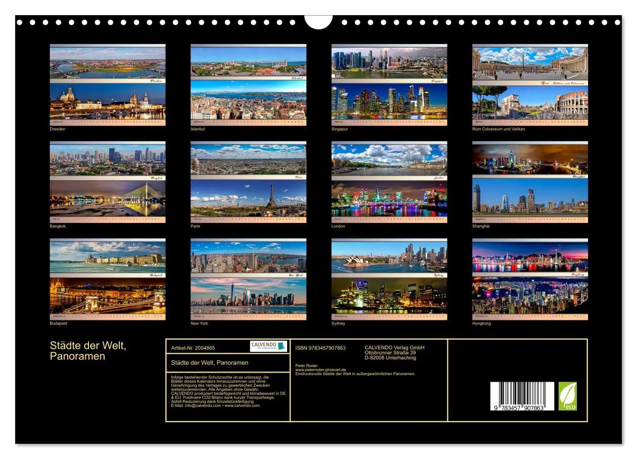 Bild: 9783457907863 | Städte der Welt, Panoramen (Wandkalender 2026 DIN A3 quer),...