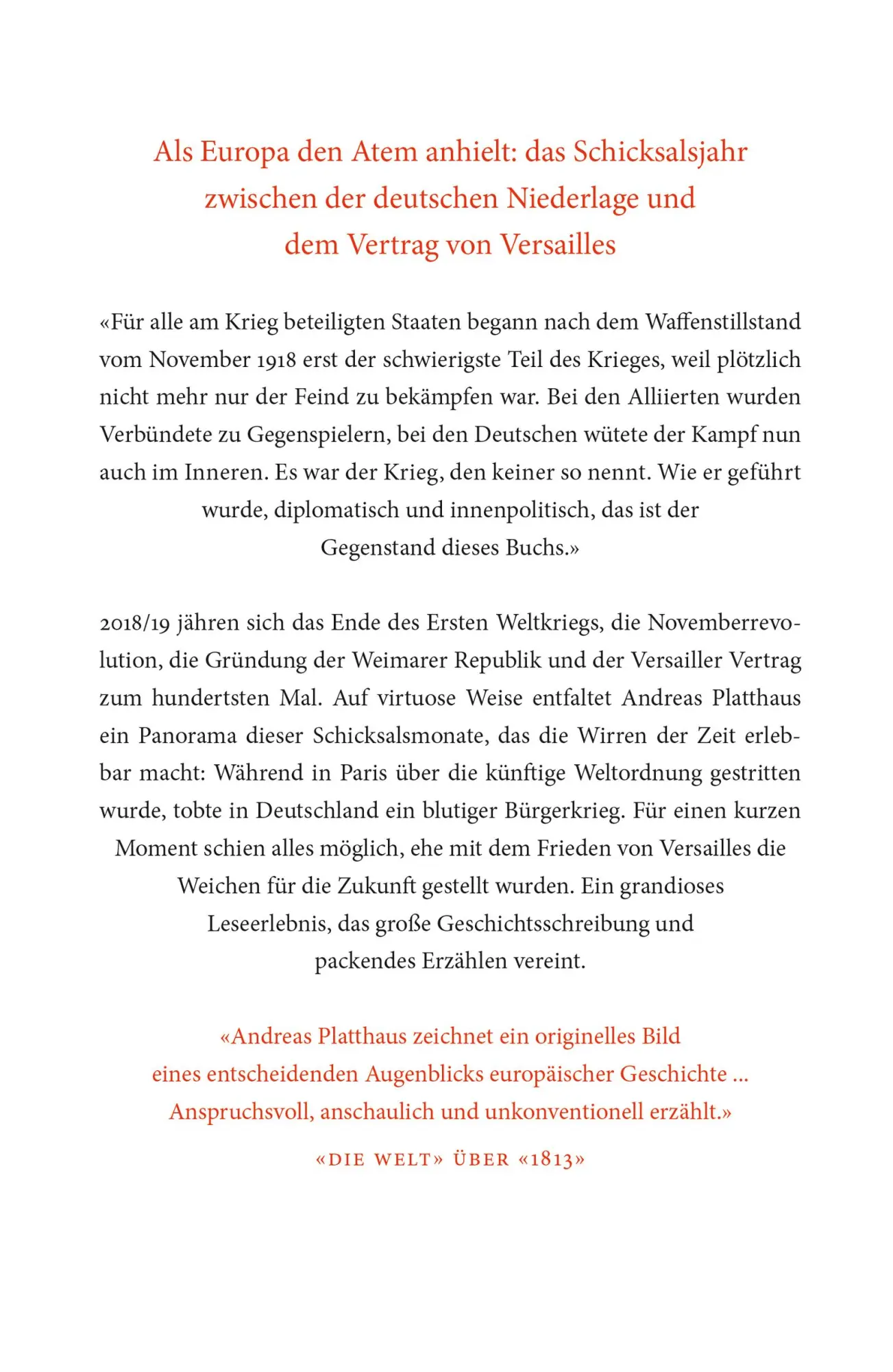 Rückseite: 9783871347863 | Der Krieg nach dem Krieg | Andreas Platthaus | Buch | 448 S. | Deutsch