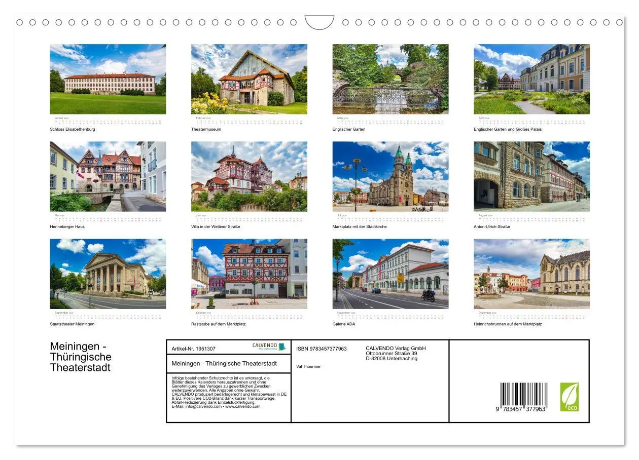 Bild: 9783457377963 | Meiningen - Thüringische Theaterstadt (Wandkalender 2026 DIN A3...