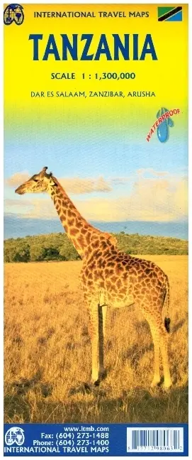 Cover: 9781771298063 | Tanzania | 1:1300000 | (Land-)Karte | International Travel Map | 2025