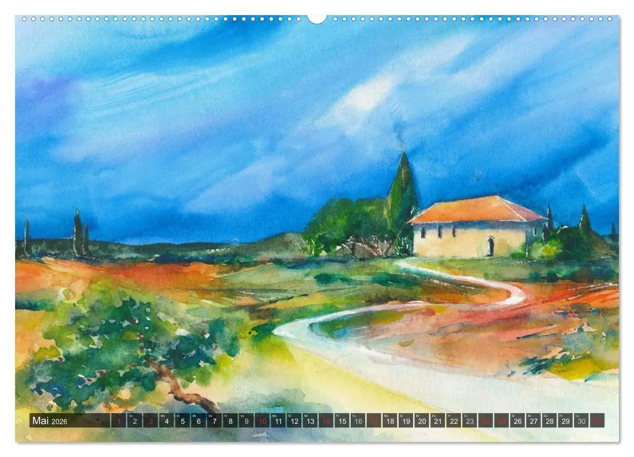 Bild: 9783457958063 | Landschaft in Aquarell (Wandkalender 2026 DIN A2 quer), CALVENDO...