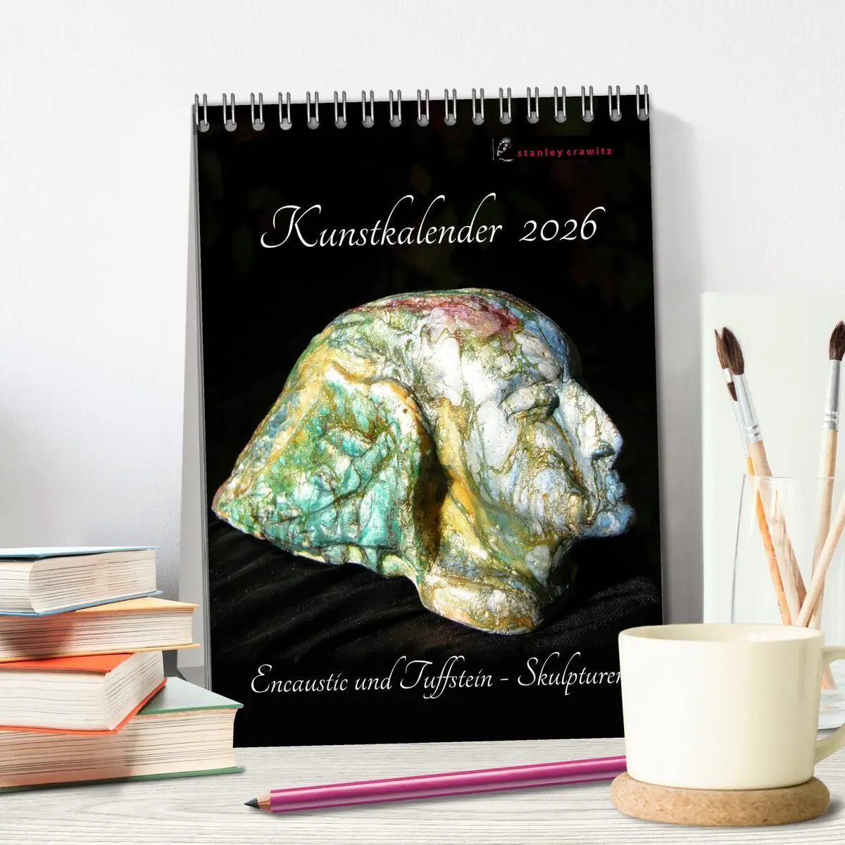 Bild: 9783516428063 | Kunstkalender 2026 - Encaustic und Tuffstein - Skulpturen...