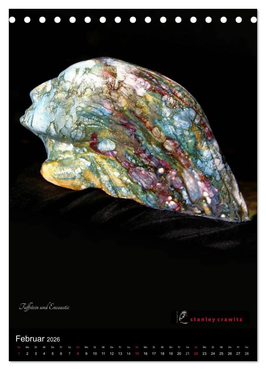 Bild: 9783516428063 | Kunstkalender 2026 - Encaustic und Tuffstein - Skulpturen...