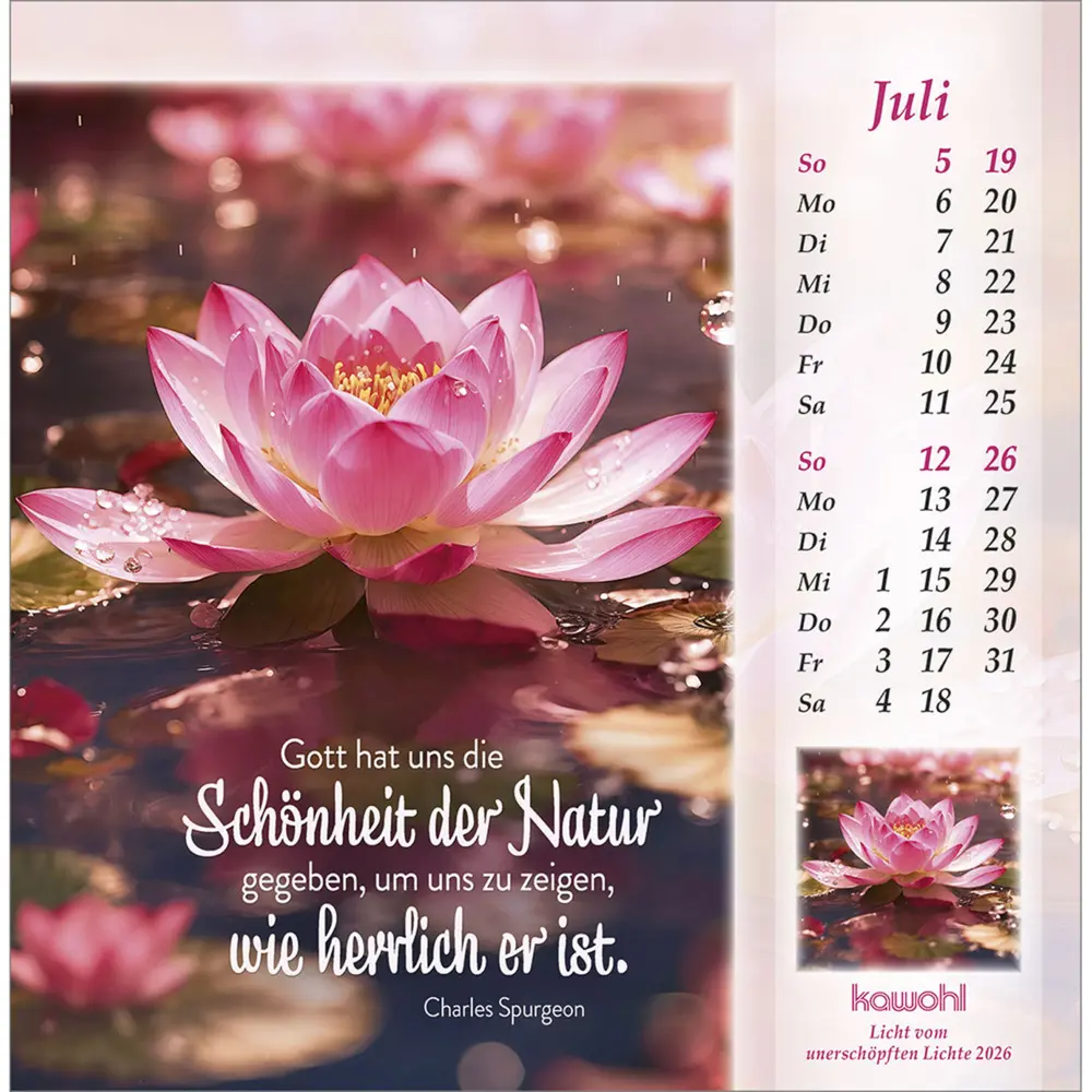 Bild: 9783754888063 | Licht vom unerschöpften Lichte 2026 | Kalender | Spiralbindung | 14 S.