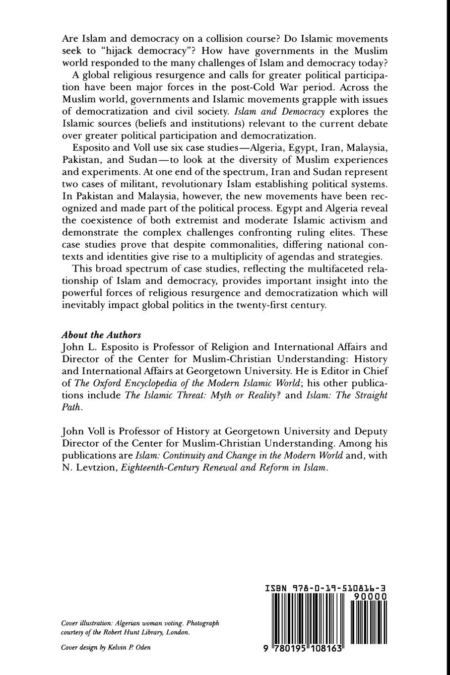 Rückseite: 9780195108163 | Islam and Democracy | Voll Esposito (u. a.) | Taschenbuch | Englisch