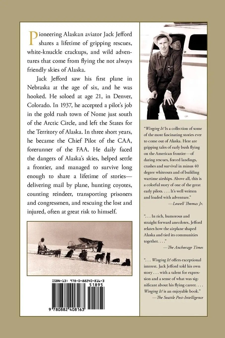 Rückseite: 9780882408163 | Winging It! | Jack Jefford, Pioneer Alaskan Aviator | Jack Jefford