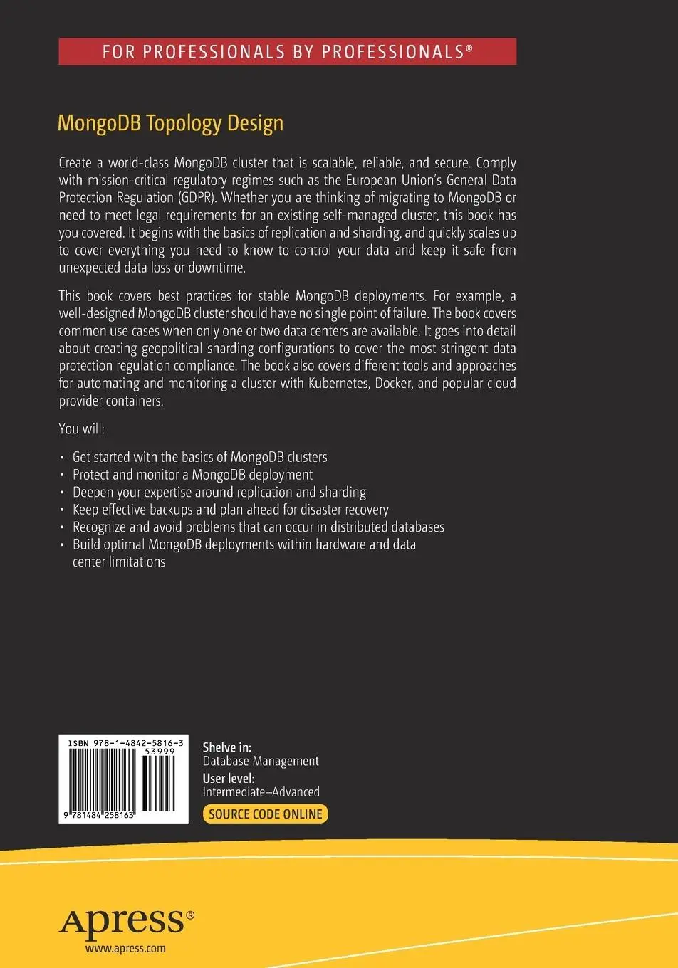 Rückseite: 9781484258163 | MongoDB Topology Design | Nicholas Cottrell | Taschenbuch | xxi | 2020