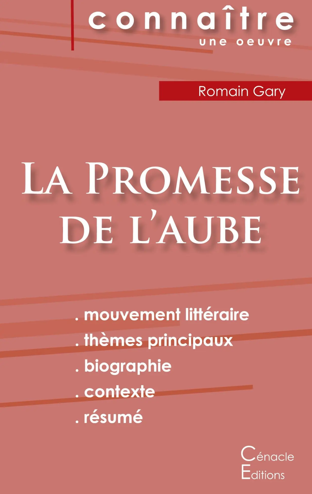 Cover: 9782367888163 | Fiche de lecture La Promesse de l'aube de Romain Gary (Analyse...