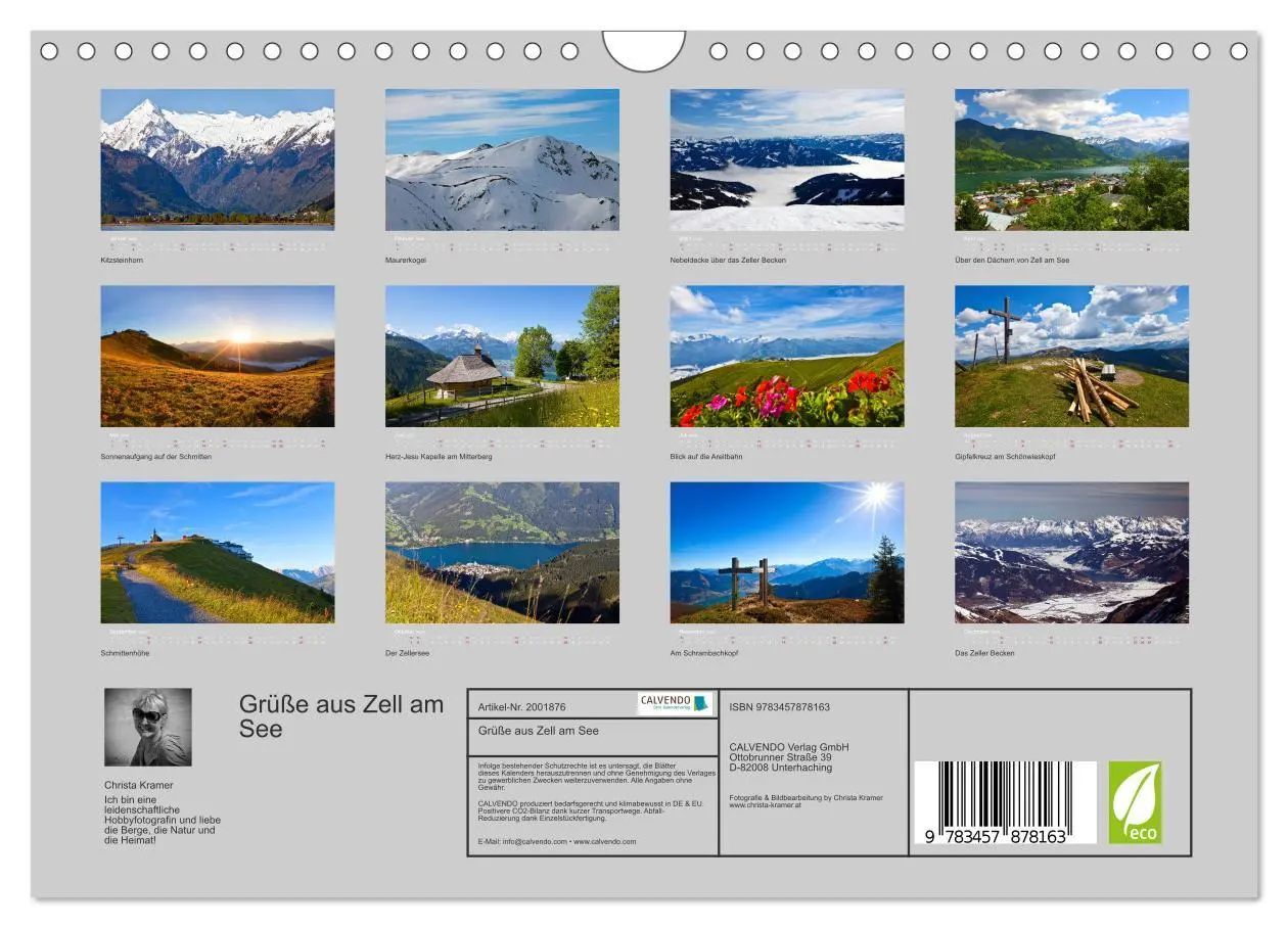Bild: 9783457878163 | Grüße aus Zell am See (Wandkalender 2026 DIN A4 quer), CALVENDO...