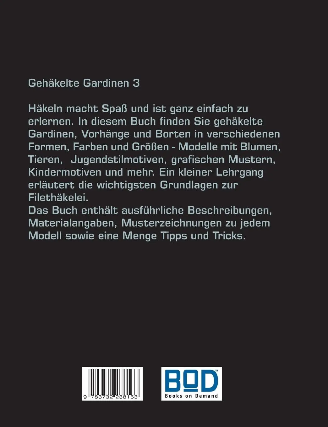 Rückseite: 9783732238163 | Gehäkelte Gardinen 3 | Elke Selke | Taschenbuch | 72 S. | Deutsch