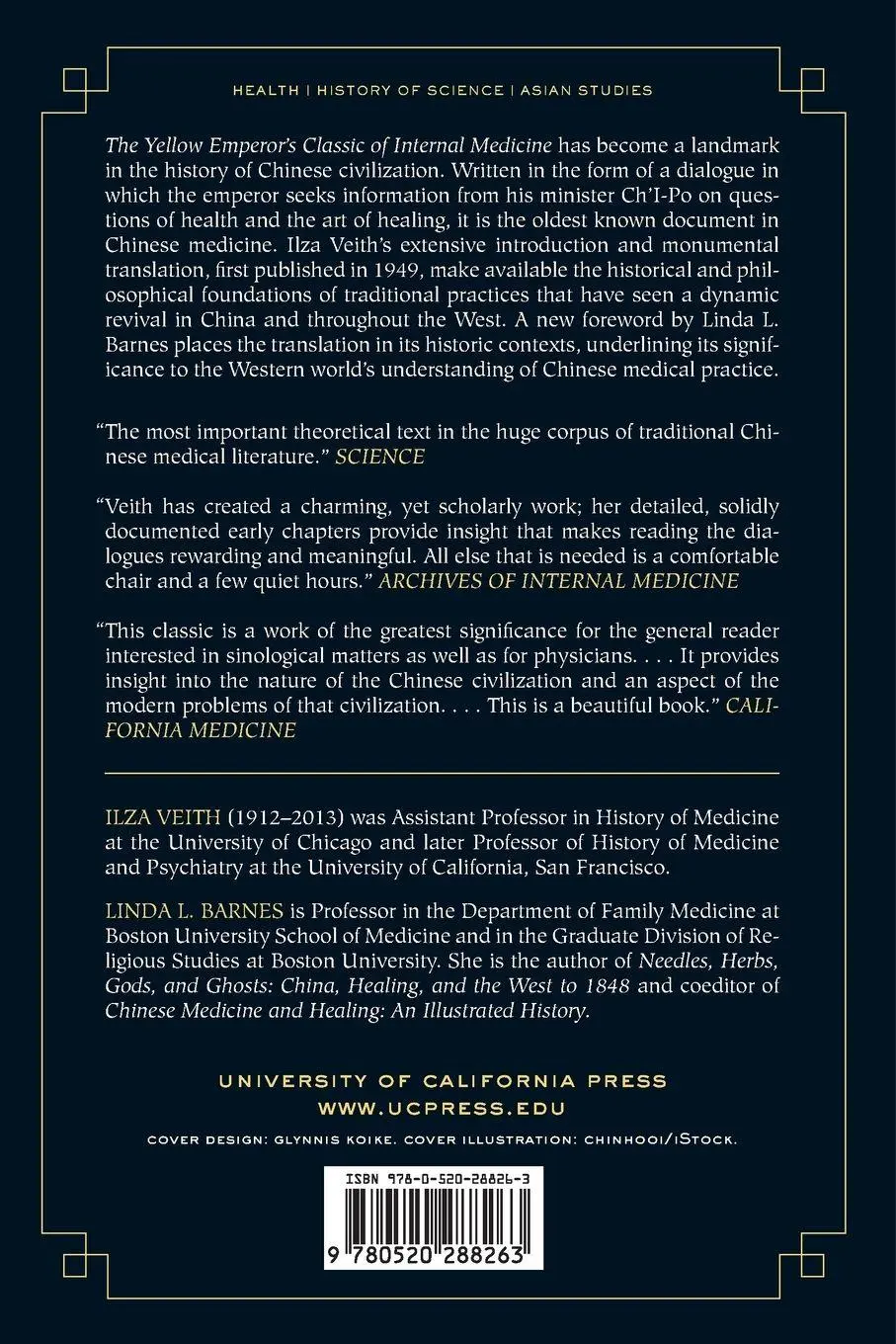 Rückseite: 9780520288263 | The Yellow Emperor¿s Classic of Internal Medicine | Ilza Veith | Buch