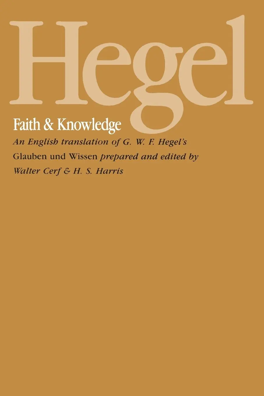 Cover: 9780887068263 | Hegel | G. W. F. Hegel | Taschenbuch | Englisch | 1988 | SUNY Press