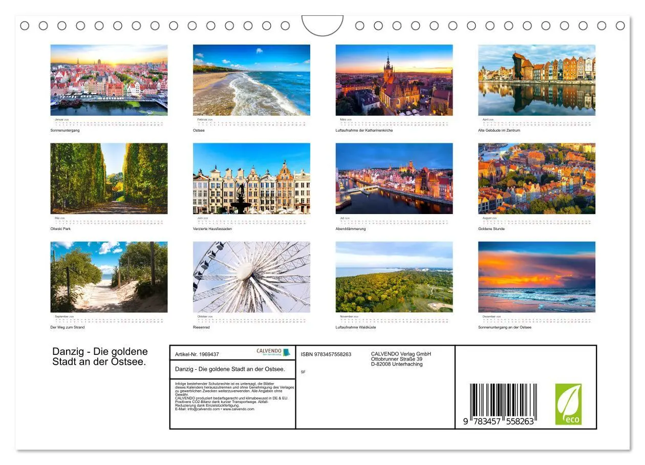 Bild: 9783457558263 | Danzig - Die goldene Stadt an der Ostsee. (Wandkalender 2026 DIN A4...