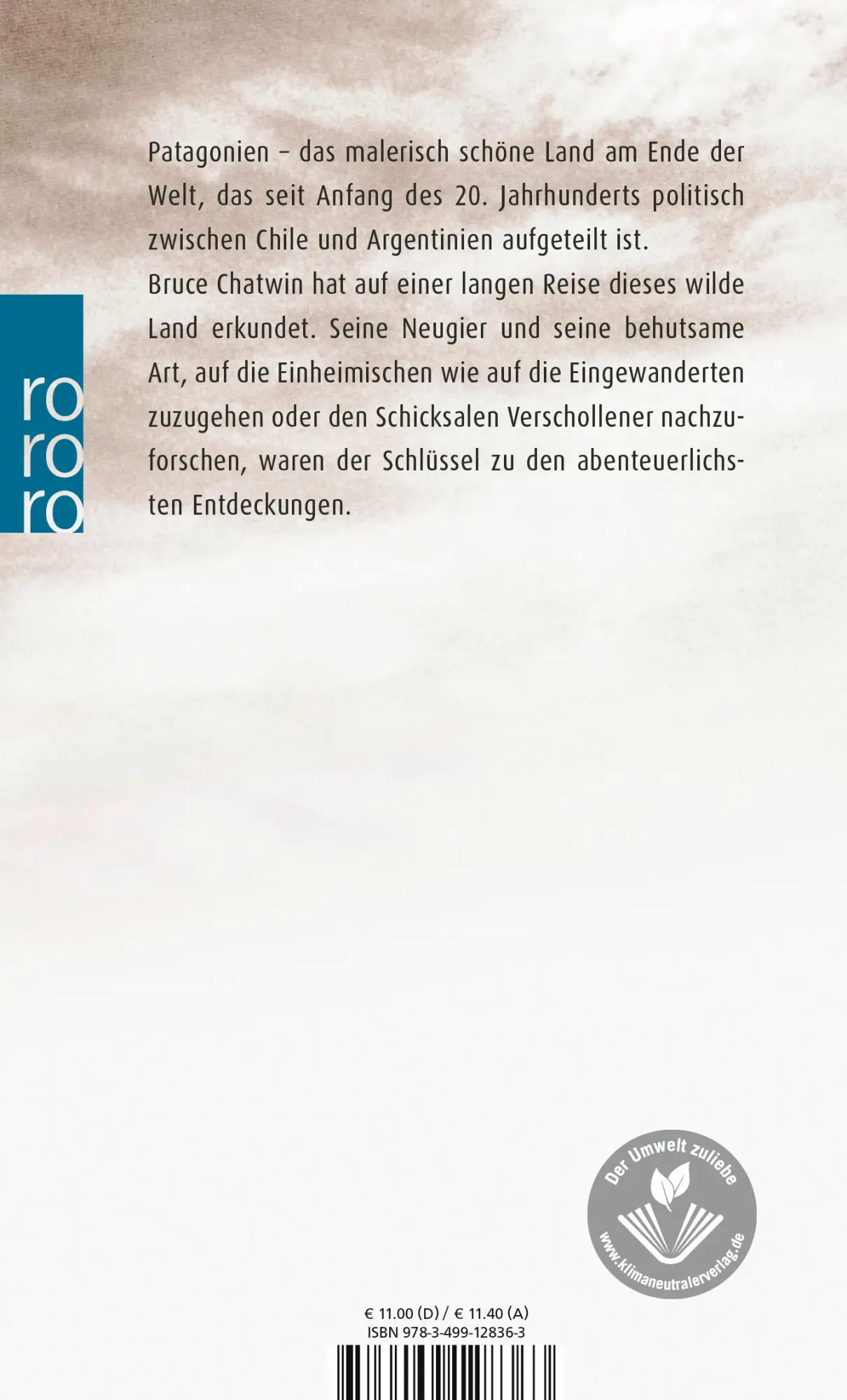 Rückseite: 9783499128363 | In Patagonien | Reise in ein fernes Land | Bruce Chatwin | Taschenbuch