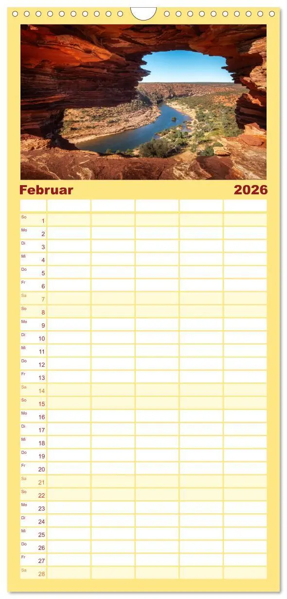 Bild: 9783516498363 | Familienplaner 2026 - Outback Australien mit 5 Spalten...