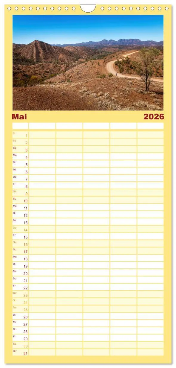 Bild: 9783516498363 | Familienplaner 2026 - Outback Australien mit 5 Spalten...