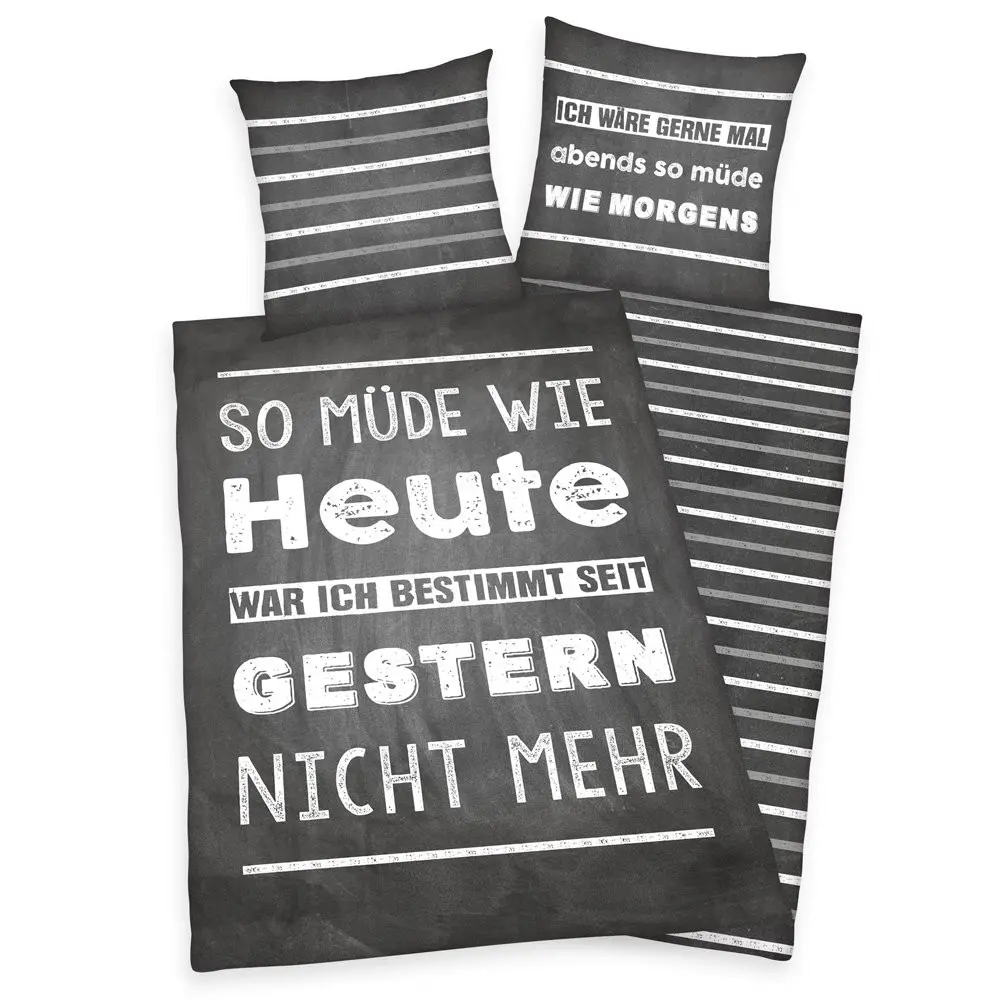 Cover: 4006891898463 | Herding Young Collection Bettwäsche-Set, Wendemotiv mit Spruch,...
