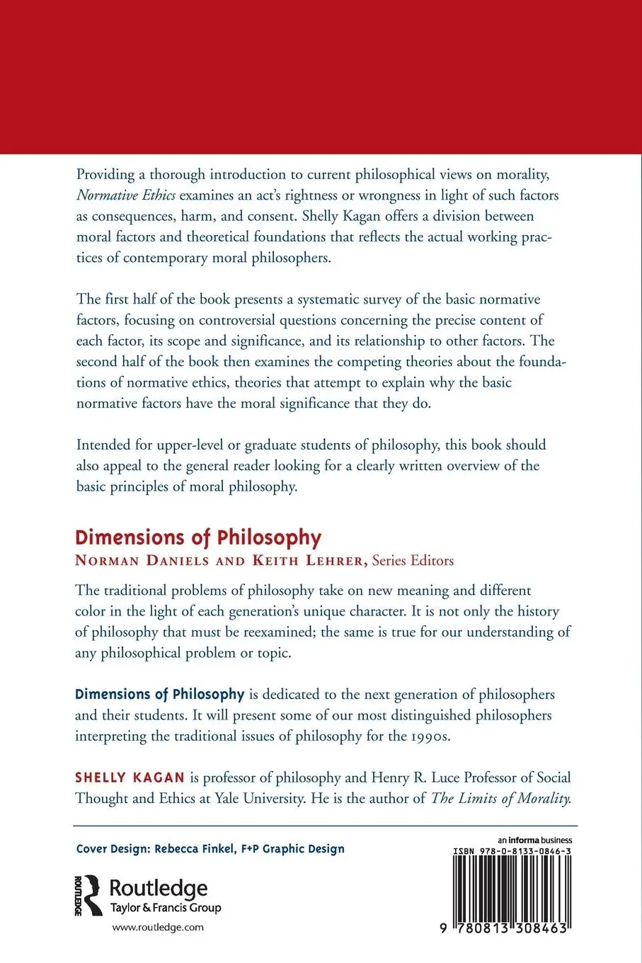 Rückseite: 9780813308463 | Normative Ethics | Shelly Kagan | Taschenbuch | Englisch | 1997