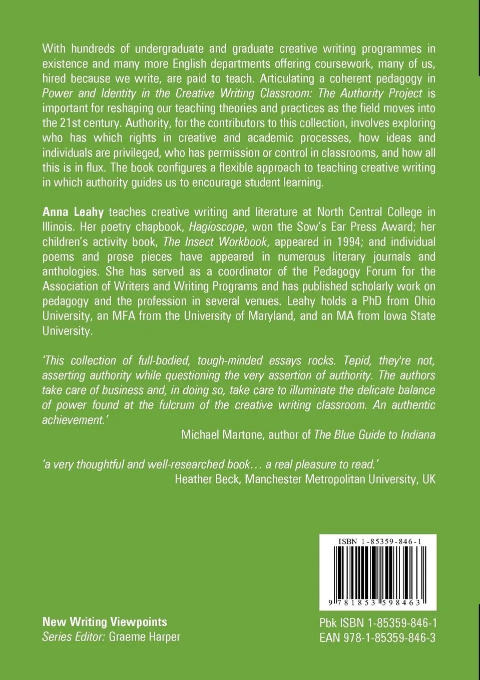 Rückseite: 9781853598463 | Power and Identity in the Creative Writing Classroom | Anna Leahy