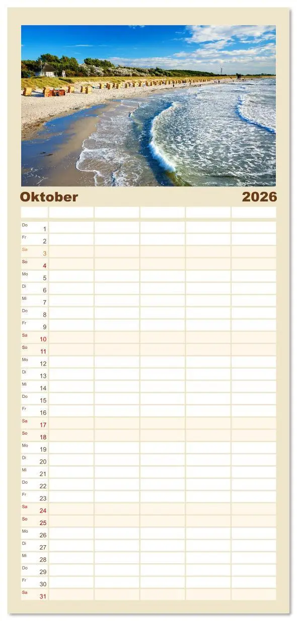 Bild: 9783516628463 | Familienplaner 2026 - Schöne Ostsee - Impressionen übers Jahr mit 5...