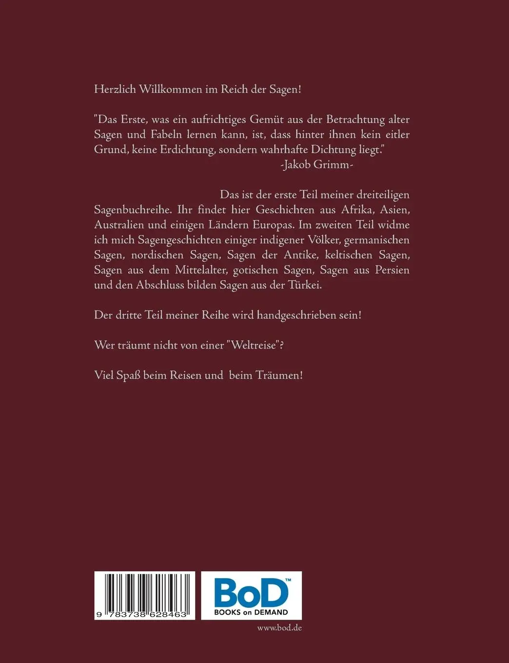 Rückseite: 9783738628463 | Eine magische Reise - Teil 1 | wunderschöne Sagen aus der ganzen Welt