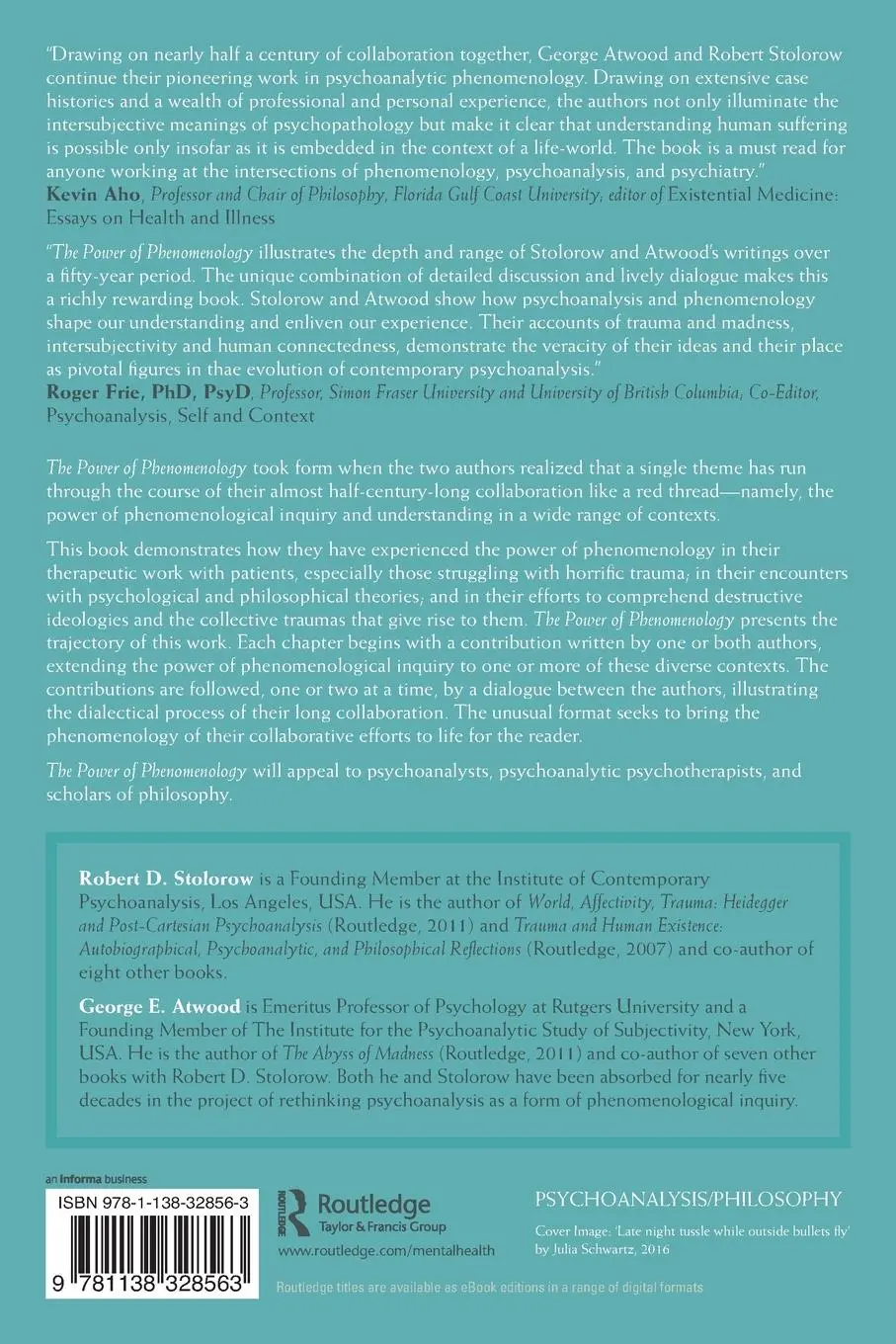 Rückseite: 9781138328563 | The Power of Phenomenology | Robert D. Stolorow (u. a.) | Taschenbuch