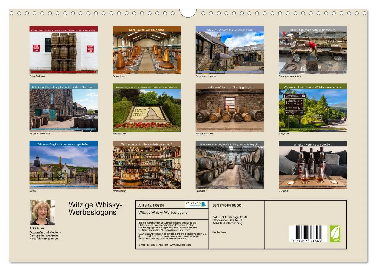 Bild: 9783457388563 | Witzige Whisky-Werbeslogans (Wandkalender 2026 DIN A3 quer),...
