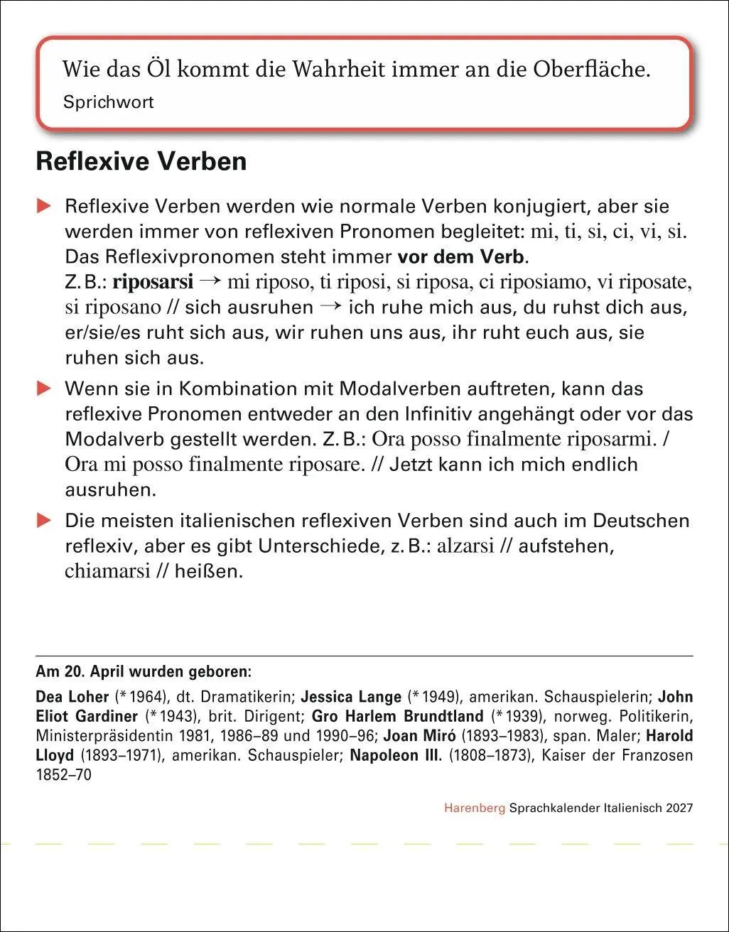 Bild: 9783840038563 | Italienisch Sprachkalender 2027 - Italienisch lernen leicht gemacht...