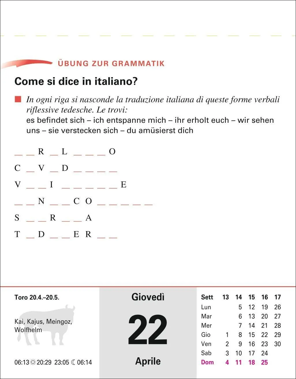Bild: 9783840038563 | Italienisch Sprachkalender 2027 - Italienisch lernen leicht gemacht...