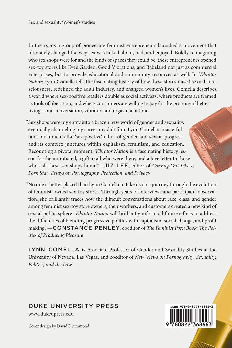 Rückseite: 9780822368663 | Vibrator Nation | Lynn Comella | Taschenbuch | Englisch | 2017