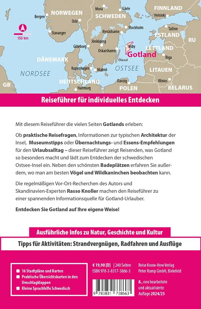 Rückseite: 9783831738663 | Reise Know-How Reiseführer Gotland | Rasso Knoller | Taschenbuch