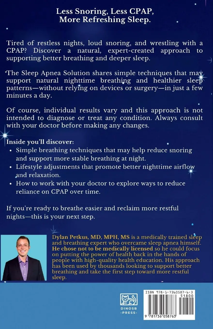 Rückseite: 9781736058763 | Sleep Apnea Solution | Less Snoring, Less CPAP, Just Sleep | Buch