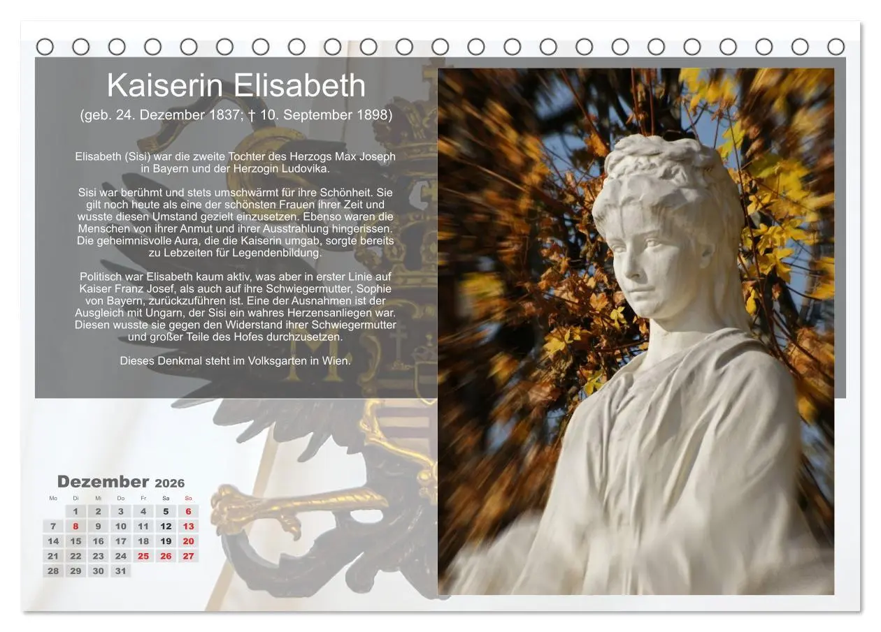 Bild: 9783516218763 | Auf den Spuren der Habsburger (Tischkalender 2026 DIN A5 quer),...