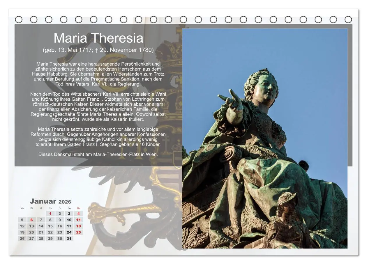 Bild: 9783516218763 | Auf den Spuren der Habsburger (Tischkalender 2026 DIN A5 quer),...