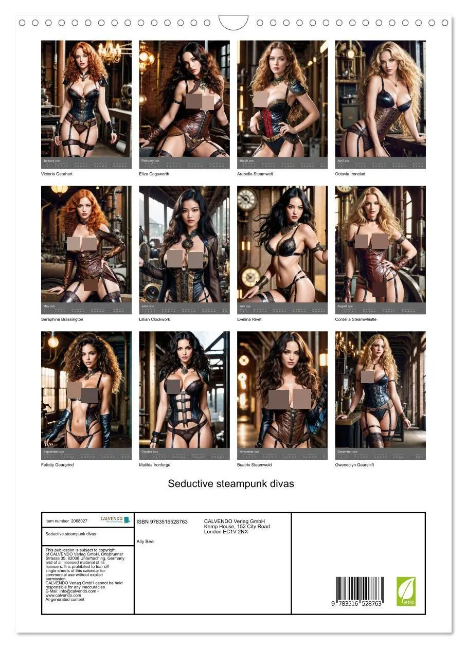 Bild: 9783516528763 | Seductive steampunk divas (Wall Calendar 2026 DIN A3 portrait),...