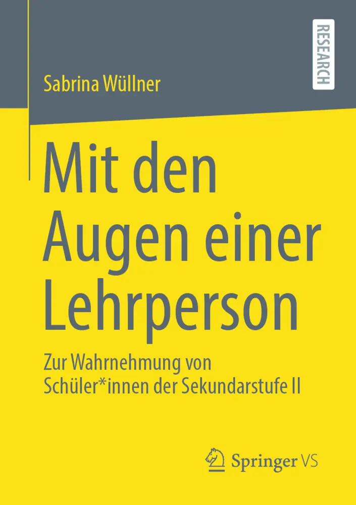 Cover: 9783658338763 | Mit den Augen einer Lehrperson | Sabrina Wüllner | Taschenbuch | xv