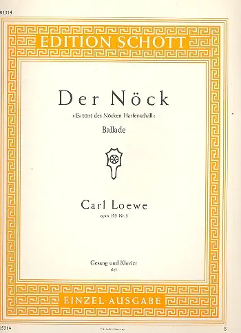 Cover: 9790001088763 | Der Nöck op. 129/3 für tiefe Singstimme und Klavier (C-Dur, original)