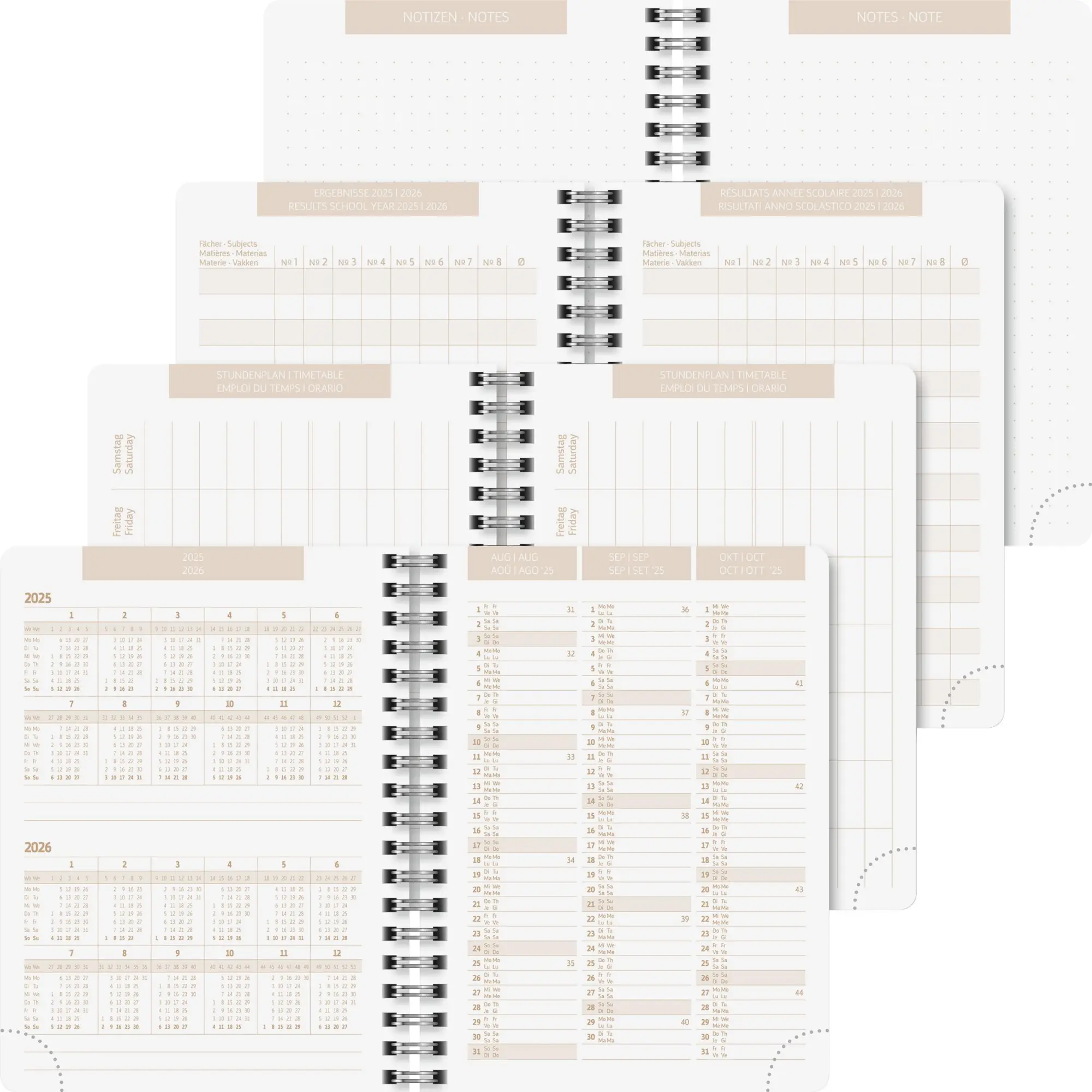 Bild: 4061947138863 | BRUNNEN Schülerkalender (2025/2026) "Bear", 1 Seite = 1 Tag, A6,...