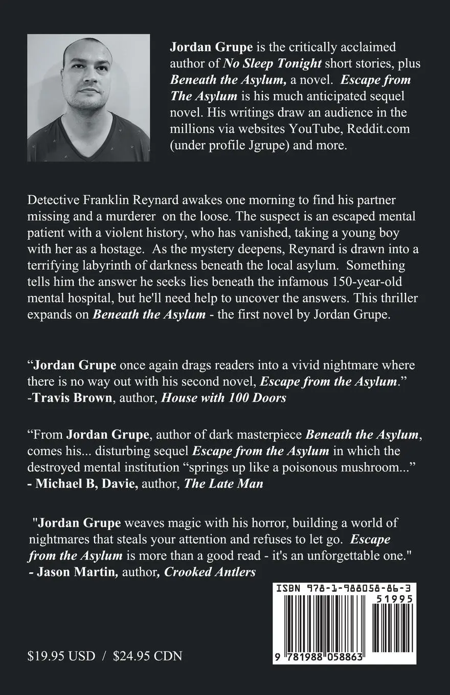 Rückseite: 9781988058863 | Escape from the Asylum | Jordan Grupe | Taschenbuch | Englisch | 2022
