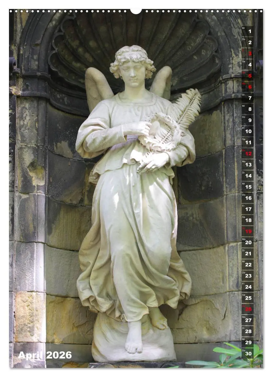 Bild: 9783516378863 | Friedhofsengel in Berlin (Wandkalender 2026 DIN A2 hoch), CALVENDO...
