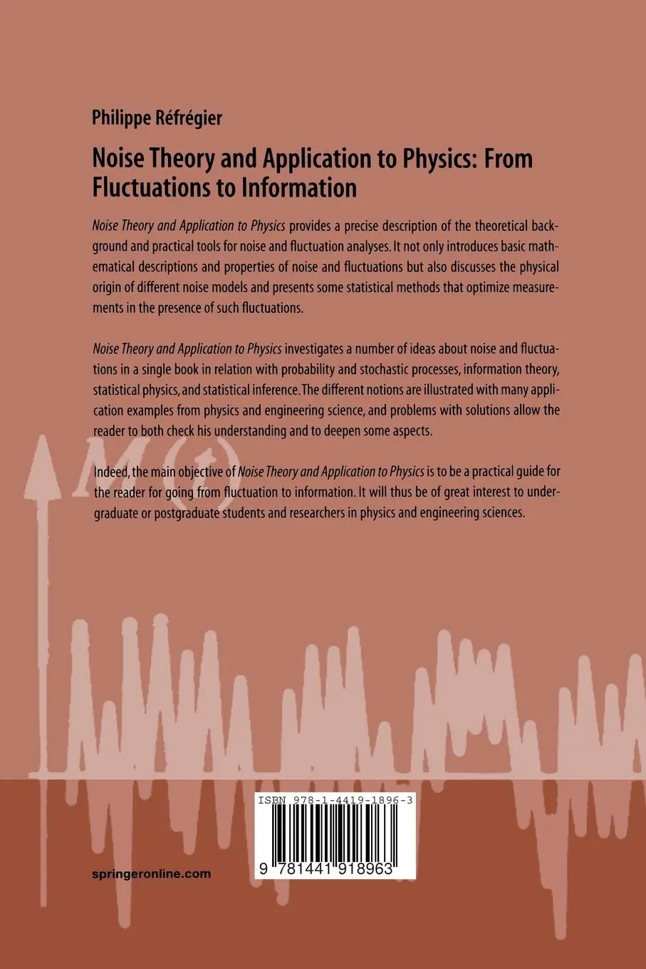 Rückseite: 9781441918963 | Noise Theory and Application to Physics | Philippe Réfrégier | Buch