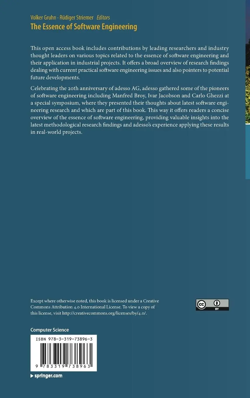 Rückseite: 9783319738963 | The Essence of Software Engineering | Rüdiger Striemer (u. a.) | Buch
