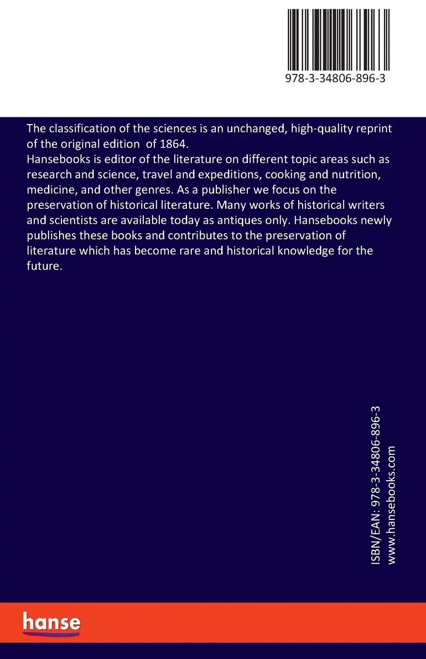 Rückseite: 9783348068963 | The classification of the sciences | Herbert Spencer | Taschenbuch