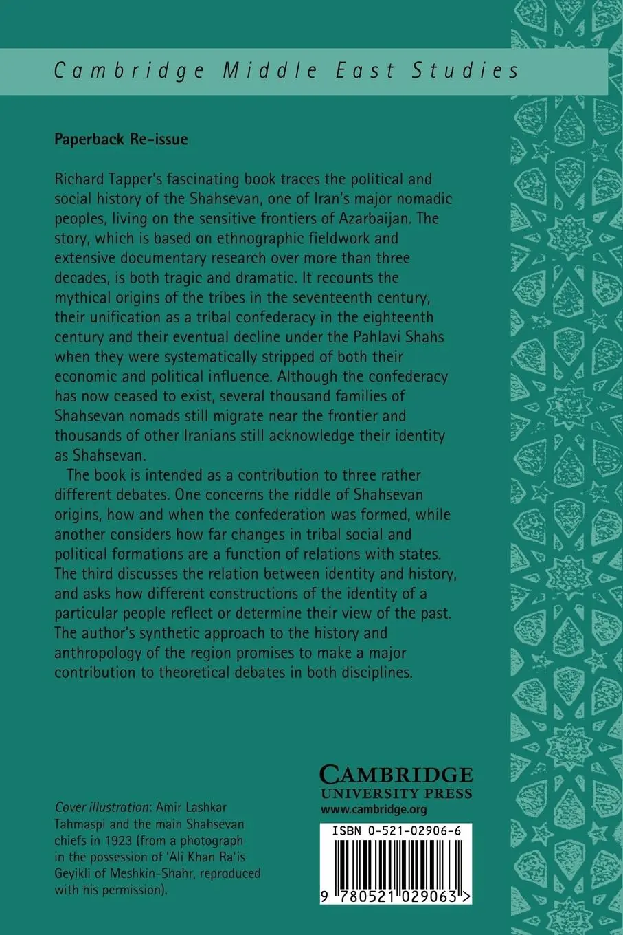 Rückseite: 9780521029063 | Frontier Nomads of Iran | Richard Tapper | Taschenbuch | Englisch