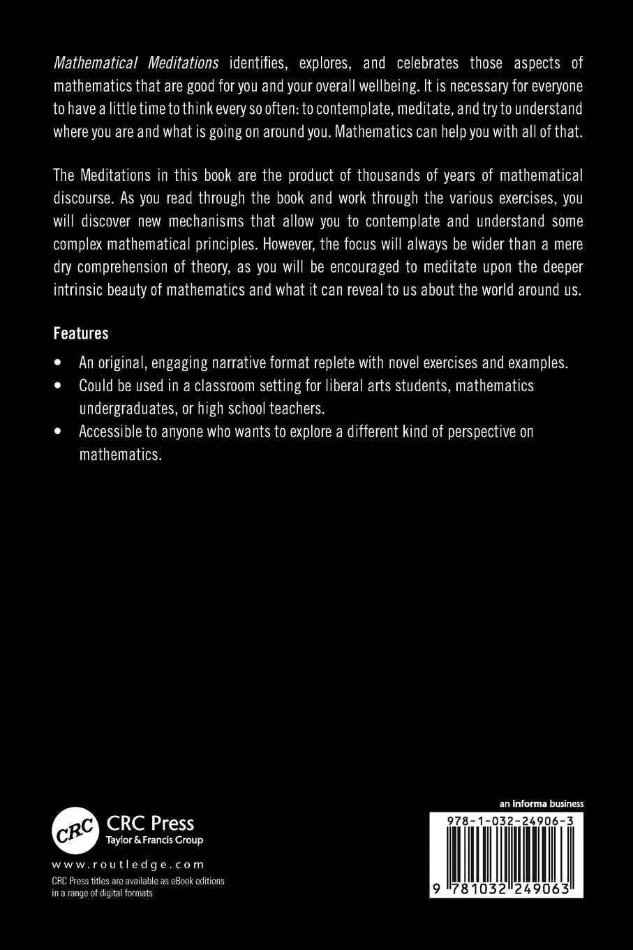 Rückseite: 9781032249063 | Mathematical Meditations | Snezana Lawrence | Taschenbuch | Englisch